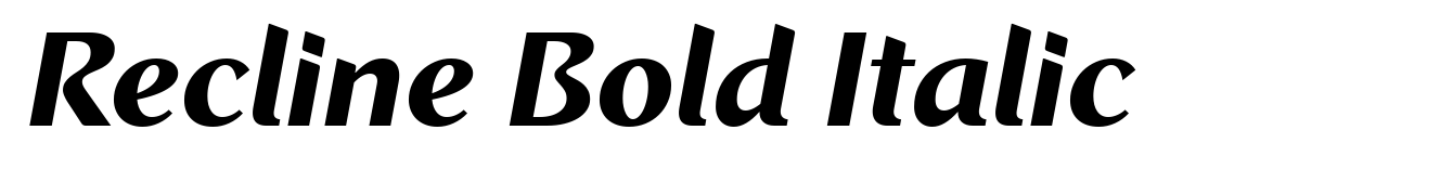 Recline Bold Italic